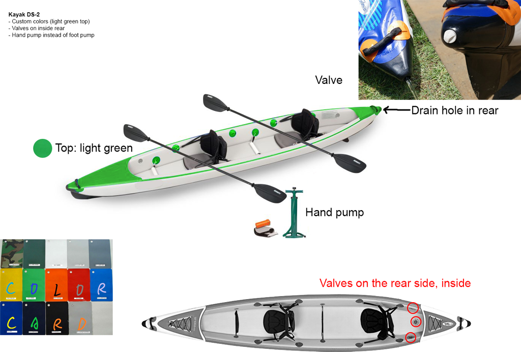 Zebec 2 Person Fishing Kayak Inflatable Kayak PVC Double Layer Drop Stitch  Kayak